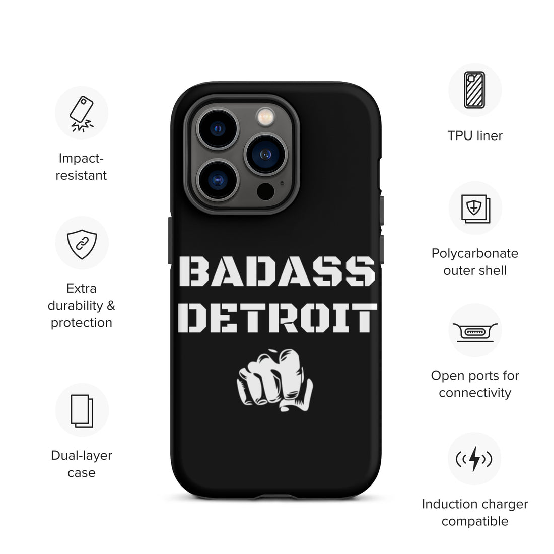 Tough iPhone case - BADASS DETROIT