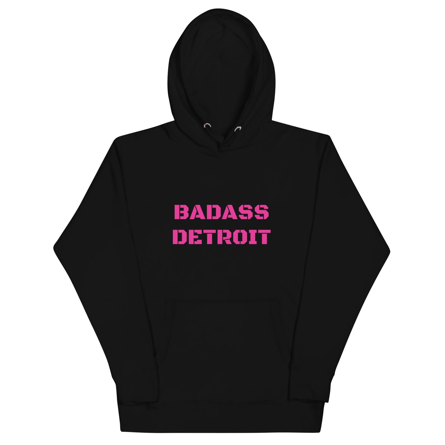 Unisex Hoodie-Pink Accent - BADASS DETROIT