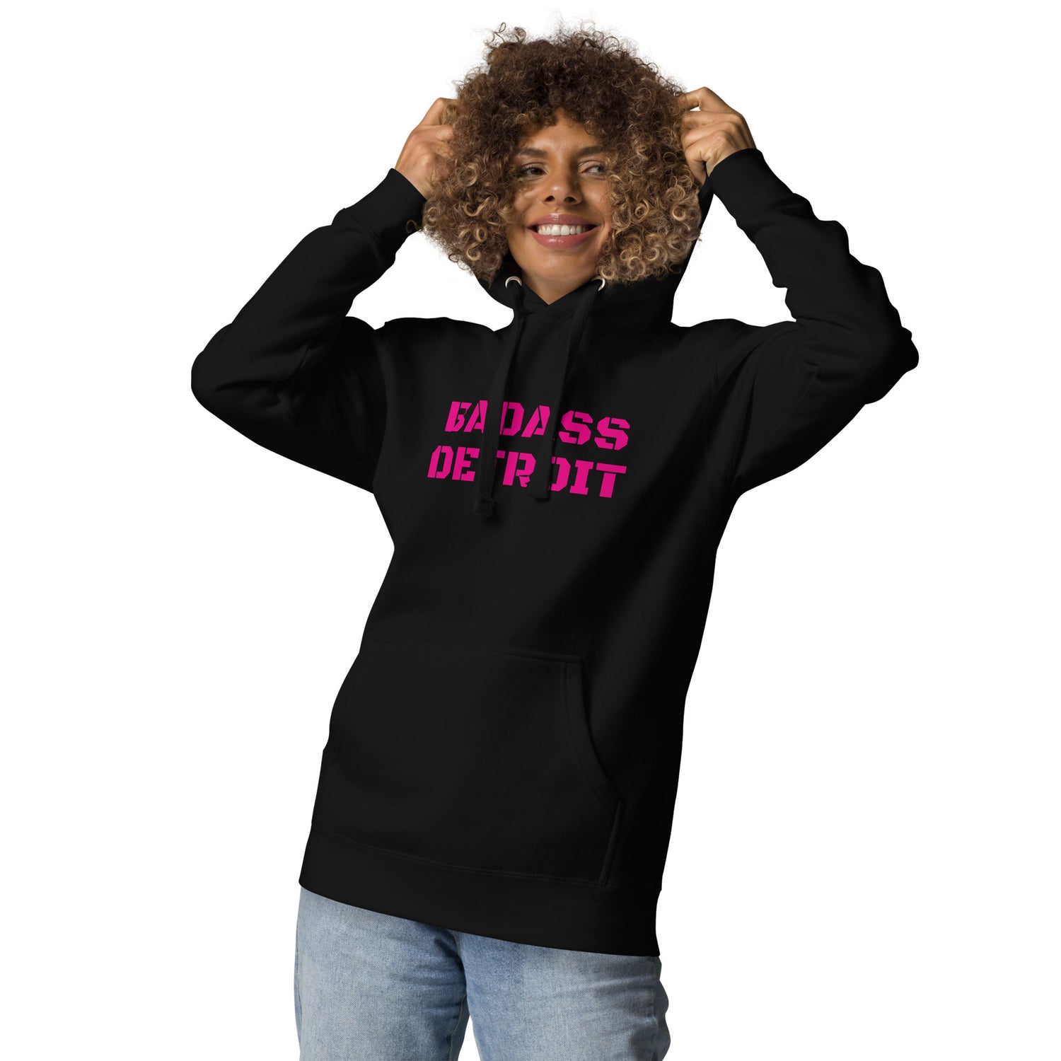 Unisex Hoodie- Pink Accent