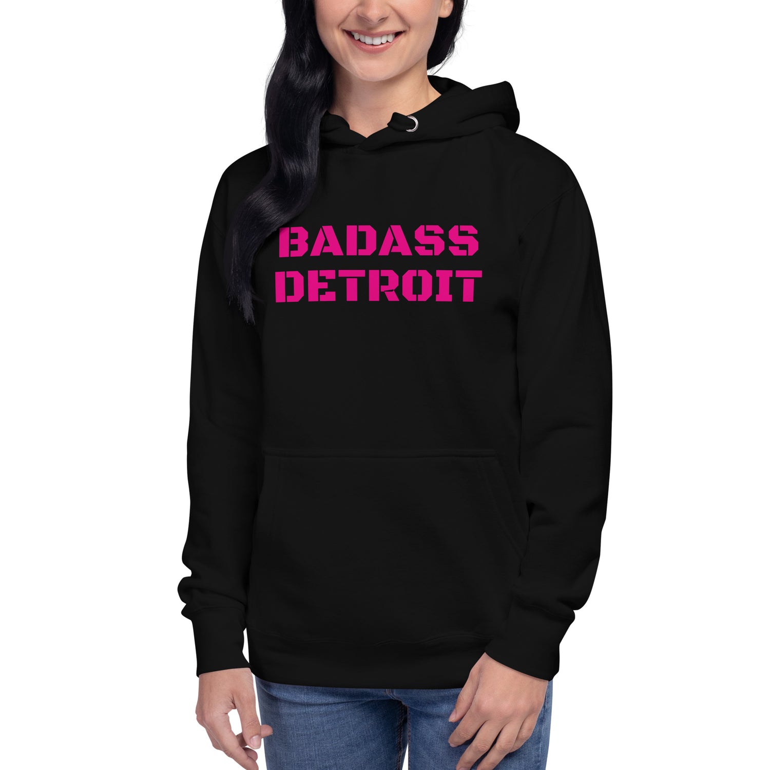 Unisex Hoodie- Pink Accent