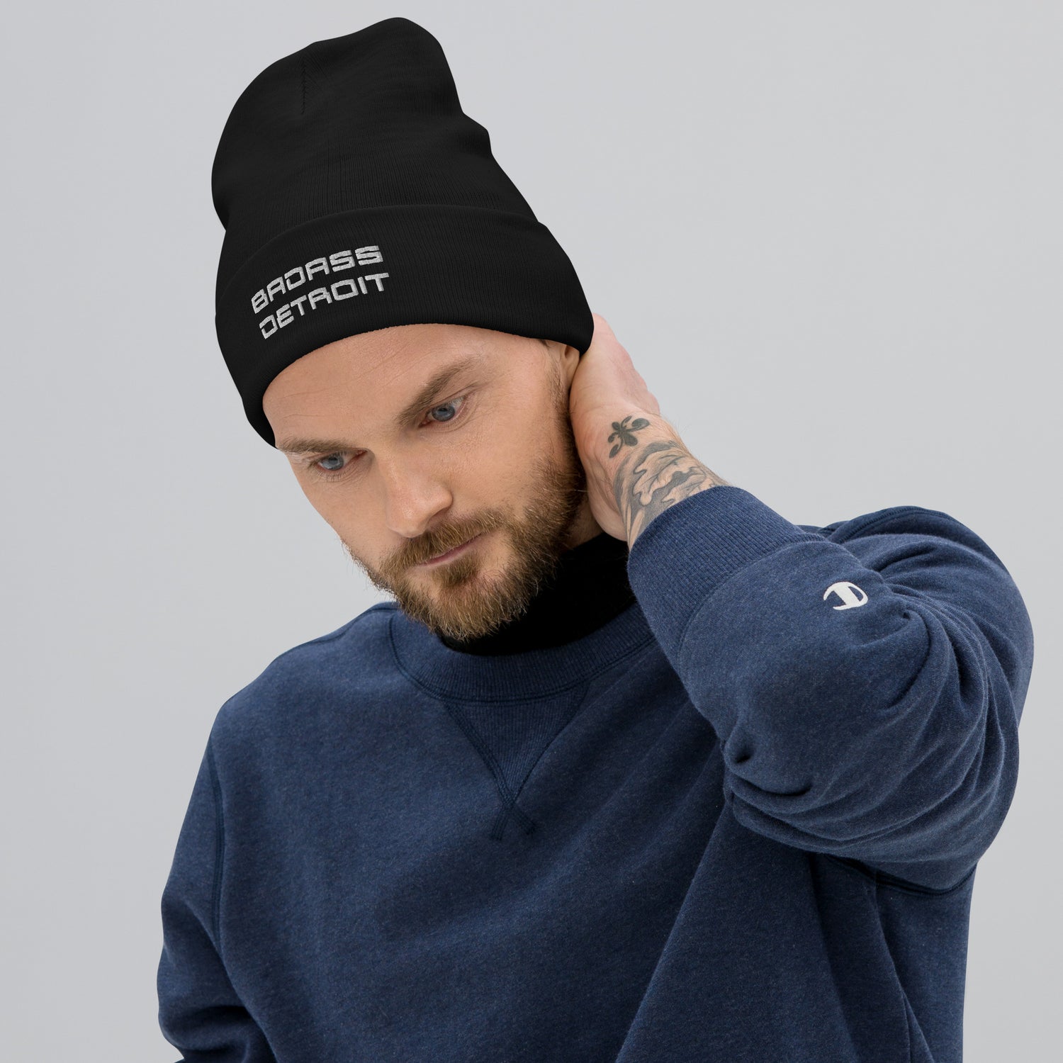 Embroidered Beanie - BADASS DETROIT