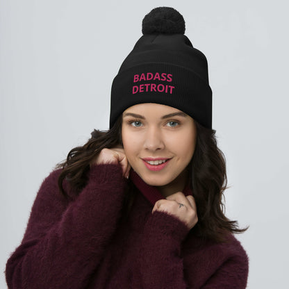 Pom-Pom Beanie - BADASS DETROIT